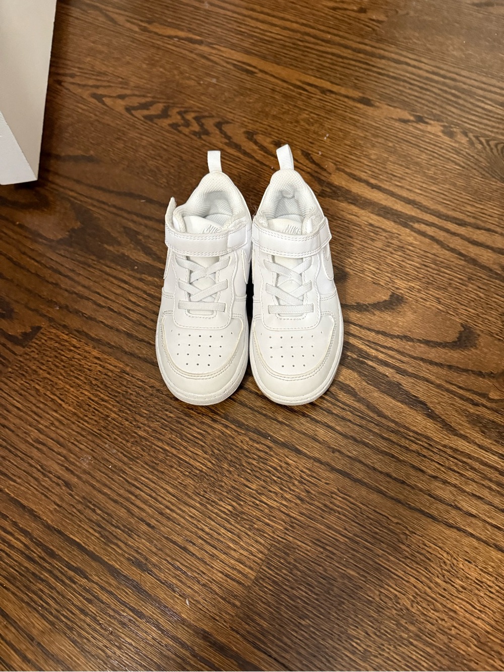 Nike Kids White Velcro & Lace Sneakers